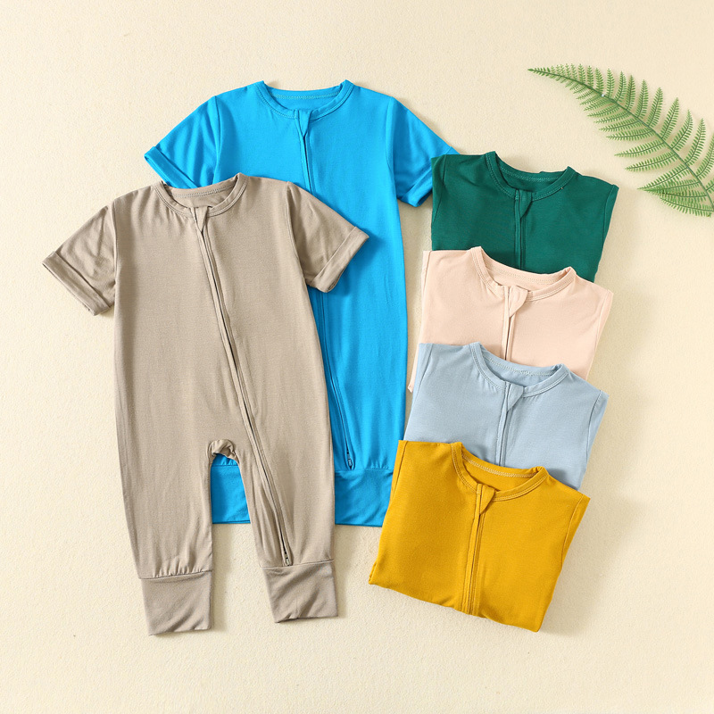 Cotton Baby Onesies Zipper - Somenie, tutina in fibra di bambù