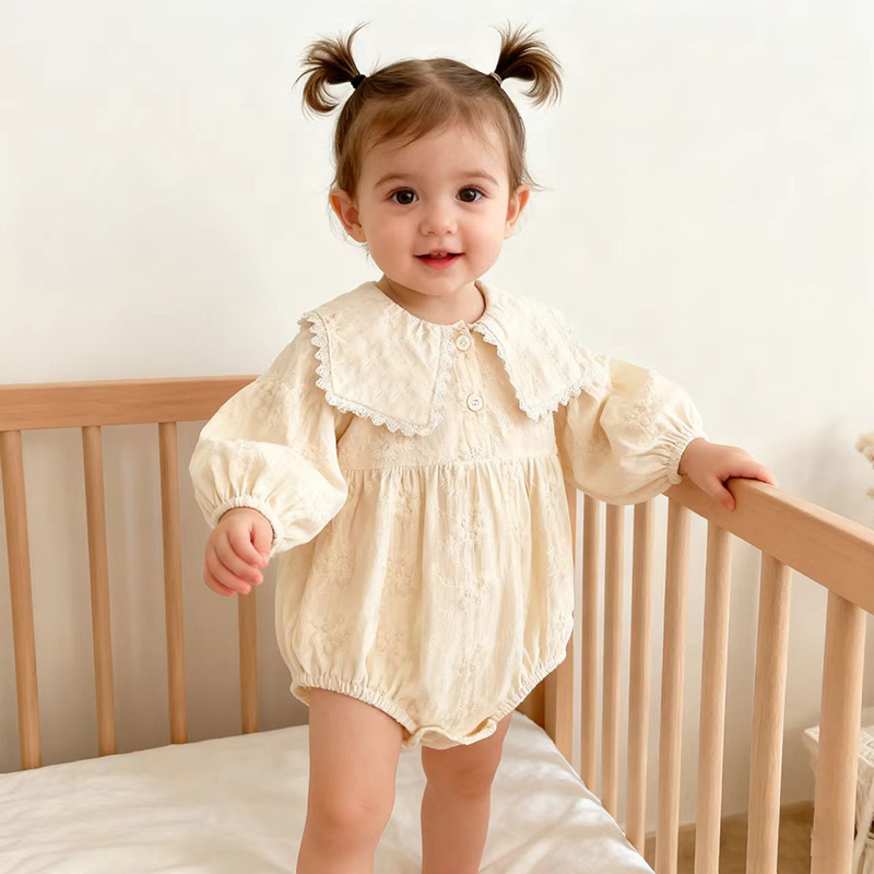 Newborn Baby Girl Romper Floral - Ragazze primaverili Dolce principessa Pagliaccetto intero