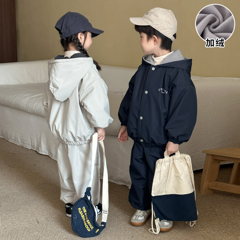 Set 2 Pezzi con Cappuccio per  - Toddler Boy Winter Fleece Jacket recensione e prezzo